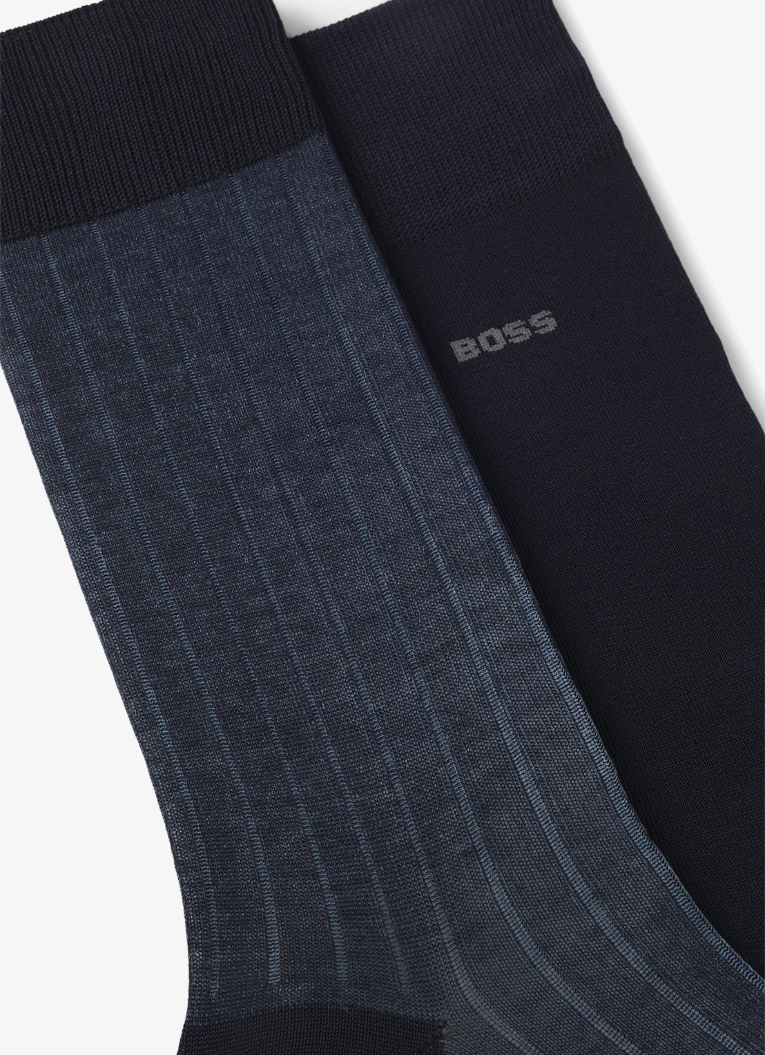 BOSS Sokken met logo in 2-pack - detail dark blue-401 / blauw