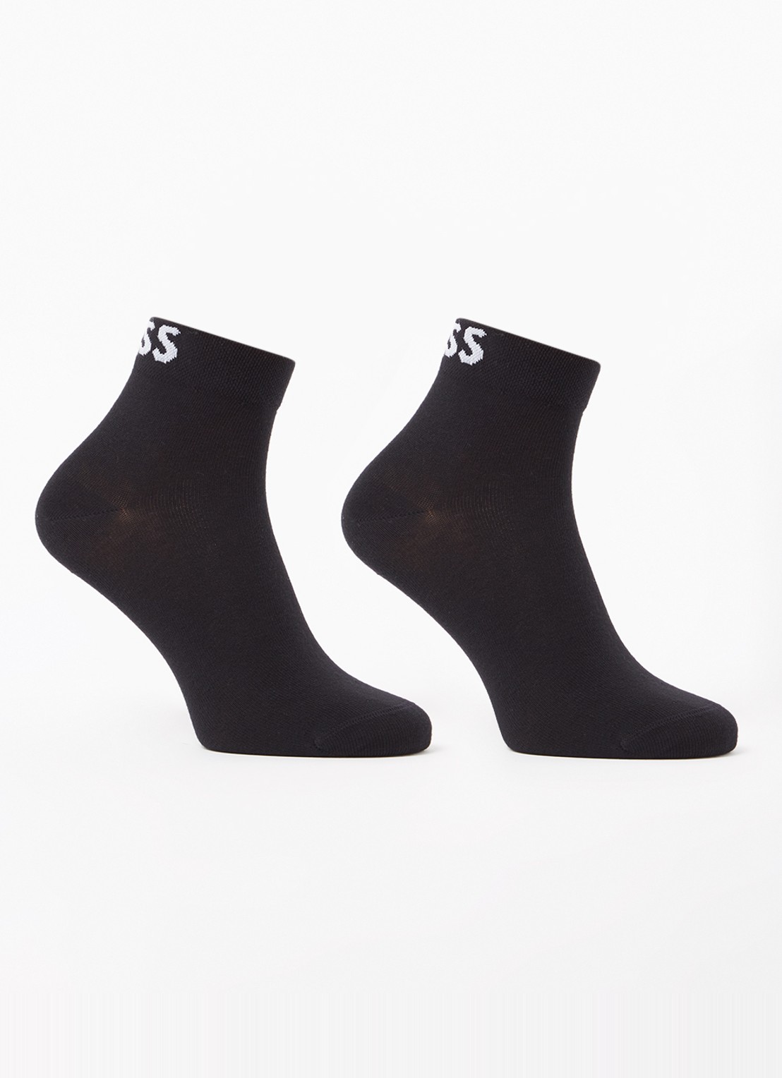 BOSS Sokken met logo in 2-pack - voorkant black-001 / zwart