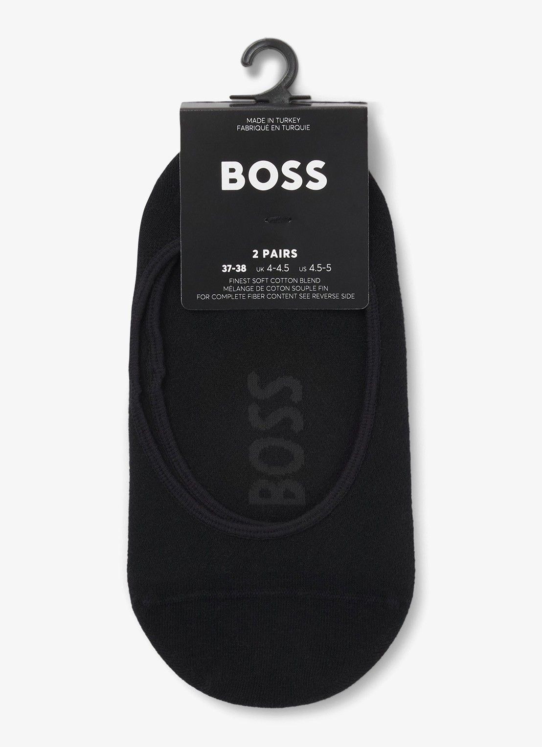 BOSS Sokken met logo in 2-pack - voorkant 3 zwart