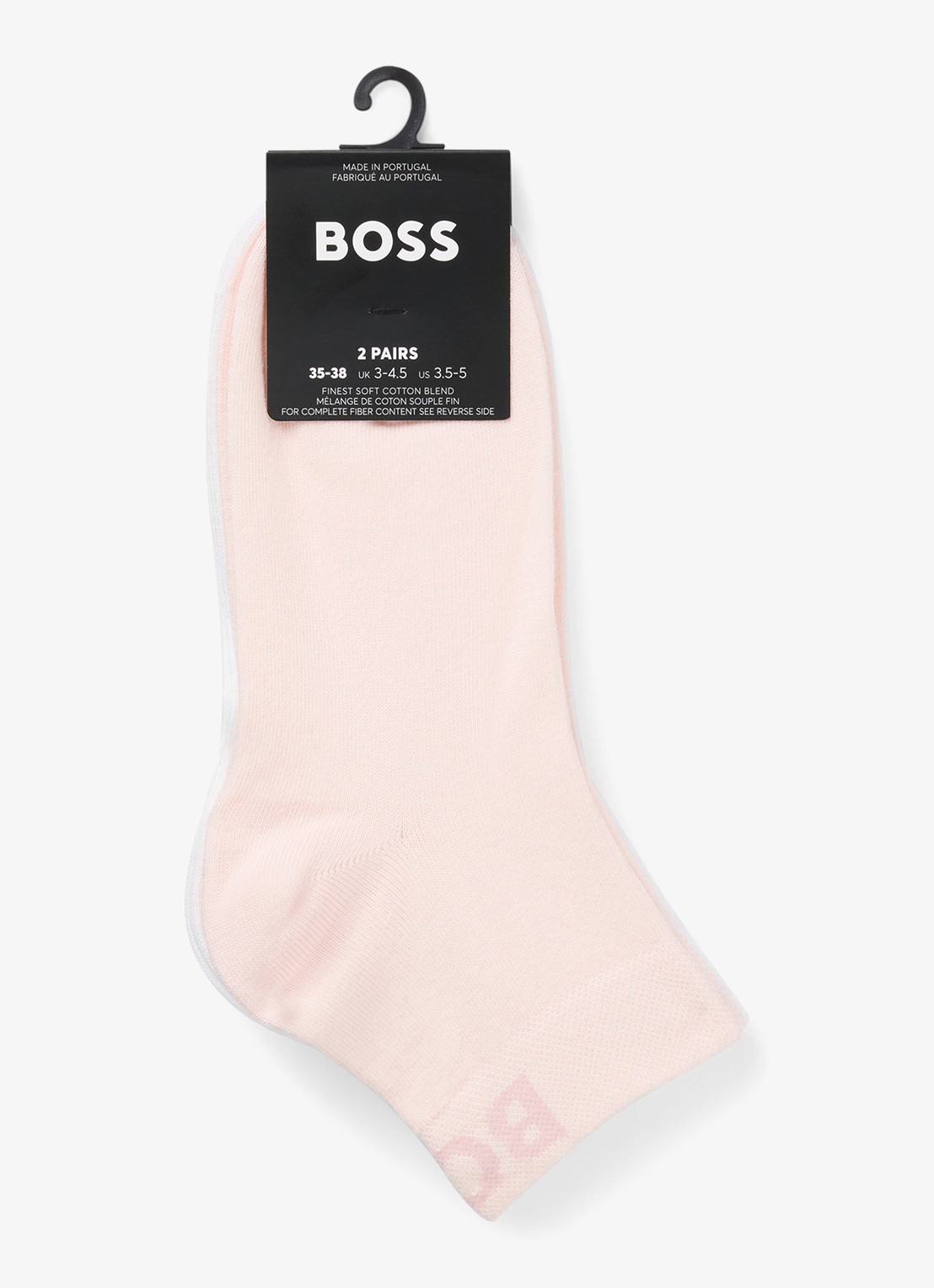 BOSS Sokken met logo in 2-pack - voorkant 2 light/pastel pink-681 / roze