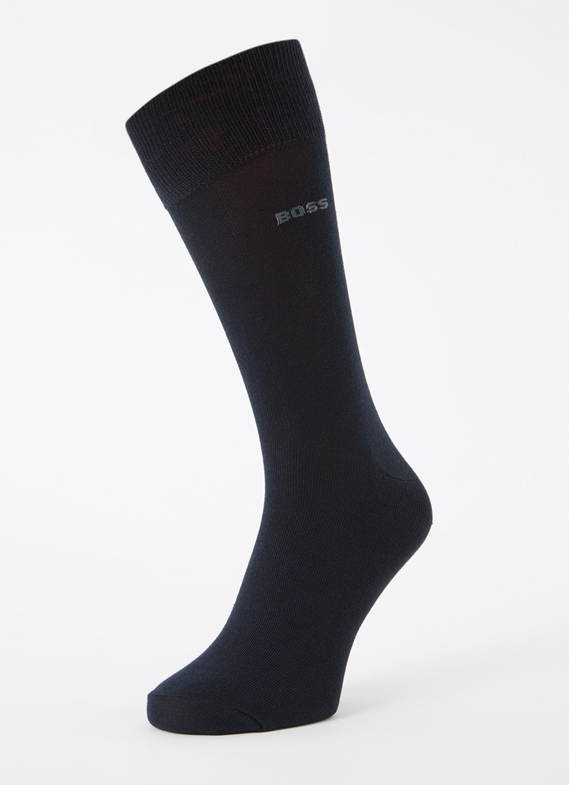 BOSS Sokken met logo in 3-pack - detail donkerblauw