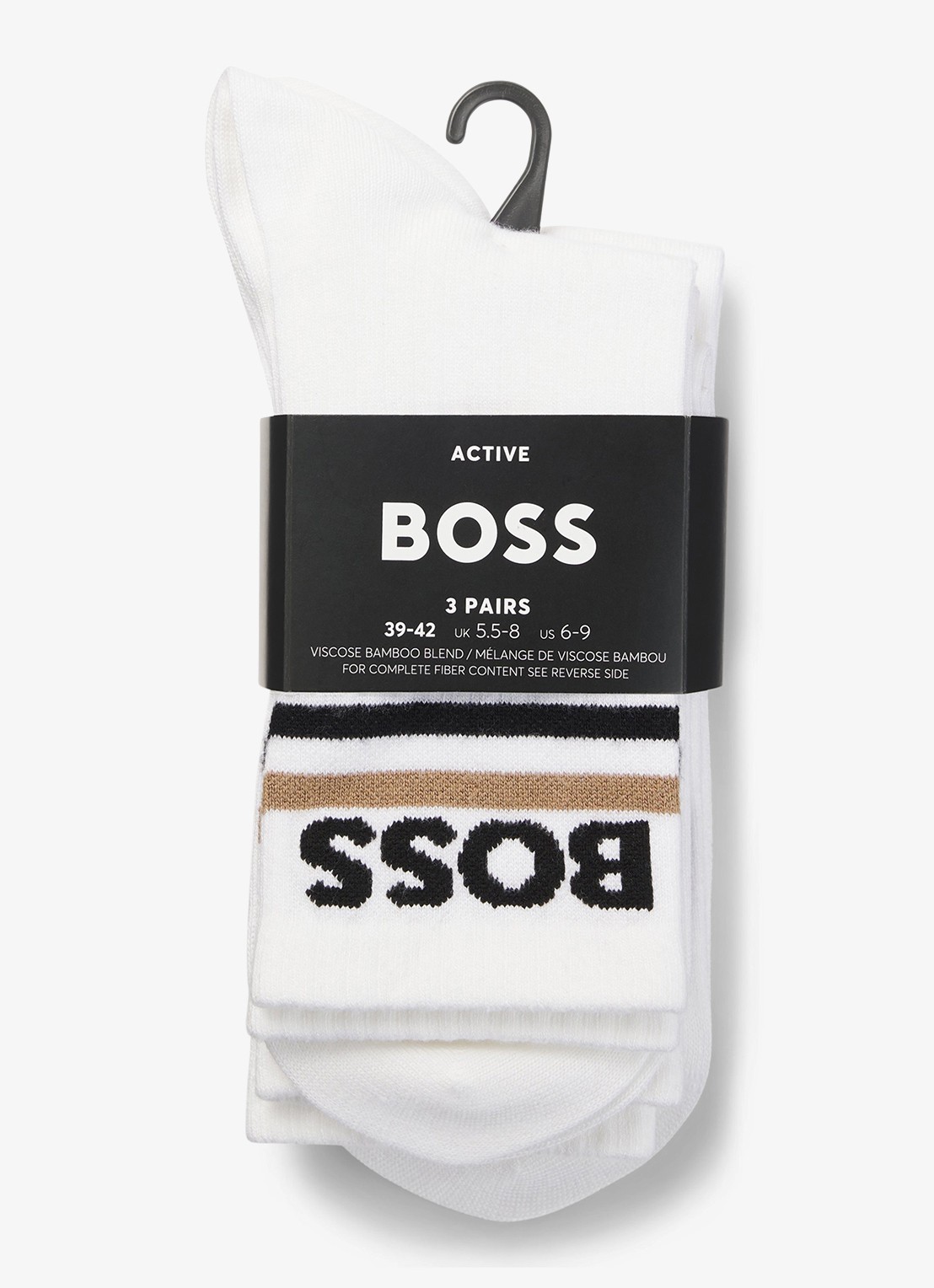 BOSS Sokken met logo in 3-pack - achterkant 3 wit