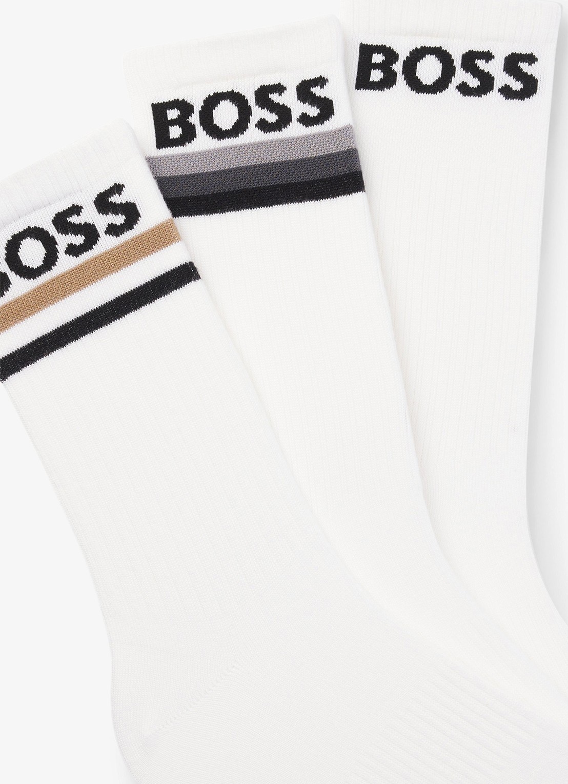 BOSS Sokken met logo in 3-pack - voorkant 2 wit
