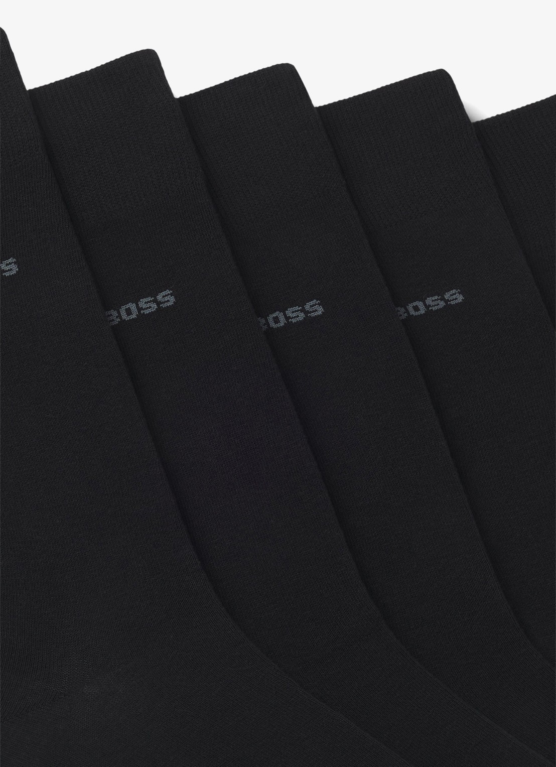 BOSS Sokken met logo in 5-pack  - detail black-001 / zwart