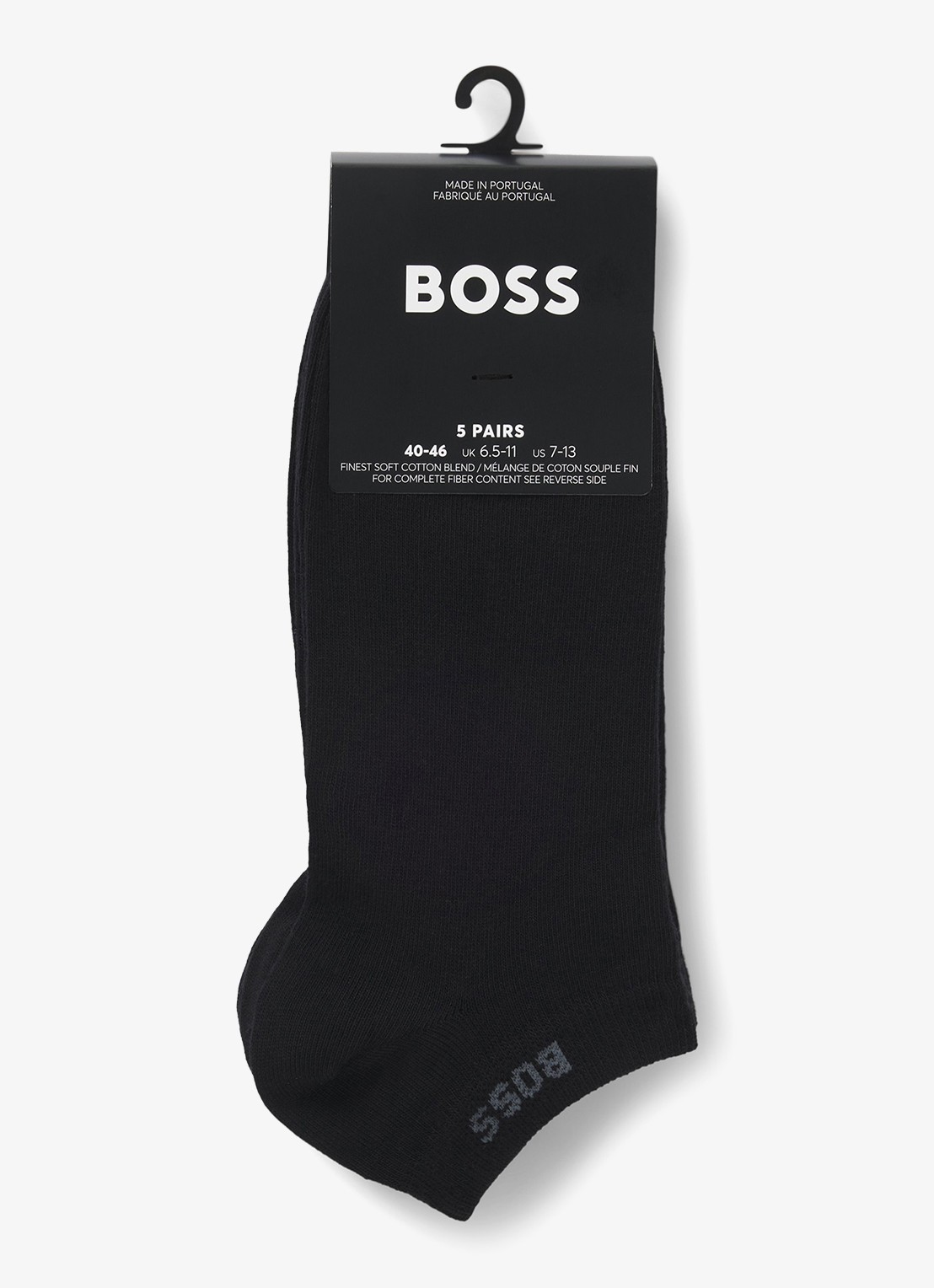 BOSS Sokken met logo in 5-pack - voorkant 2 black-001 / zwart