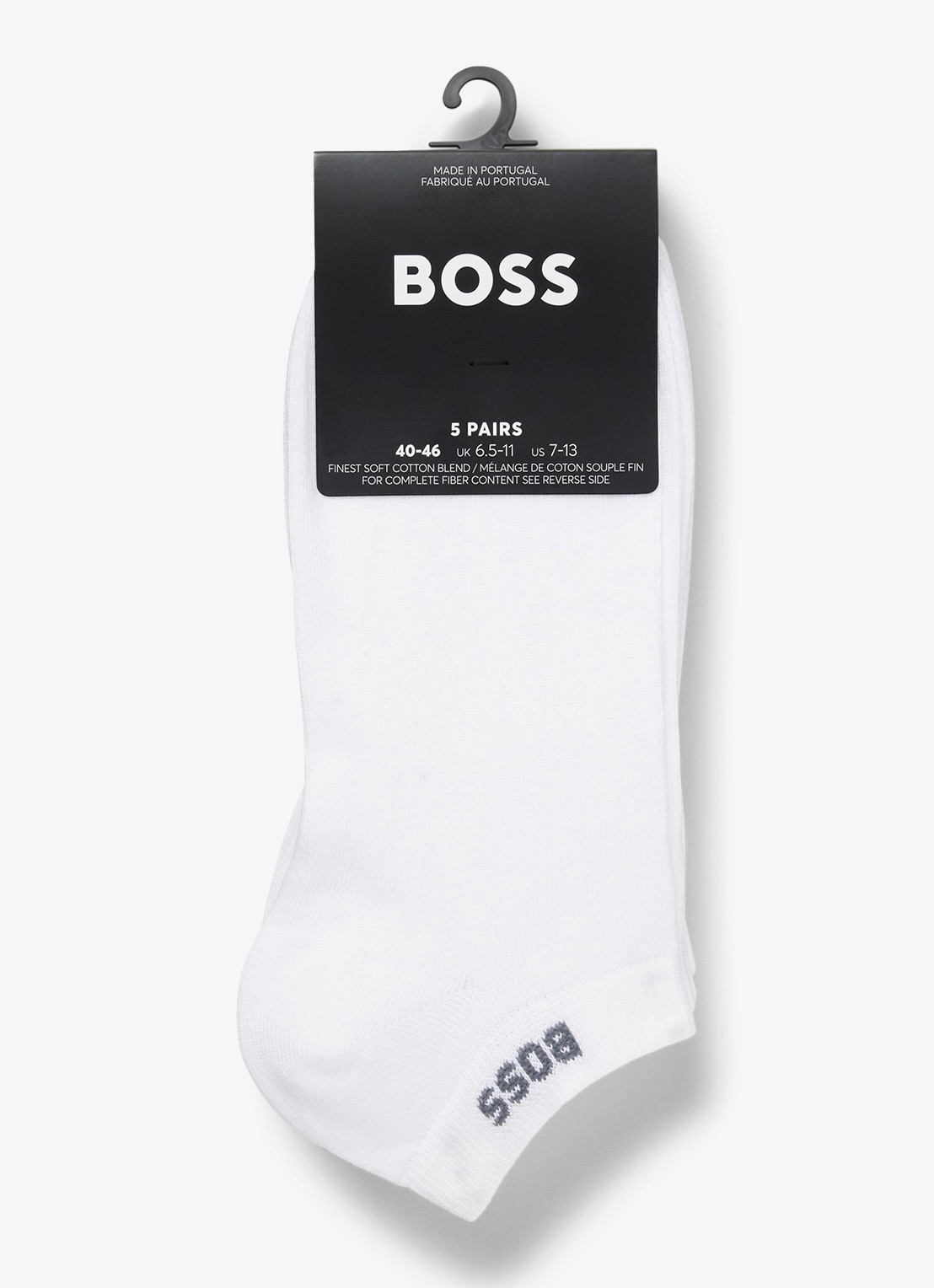 BOSS Sokken met logo in 5-pack - voorkant 3 white-100 / wit