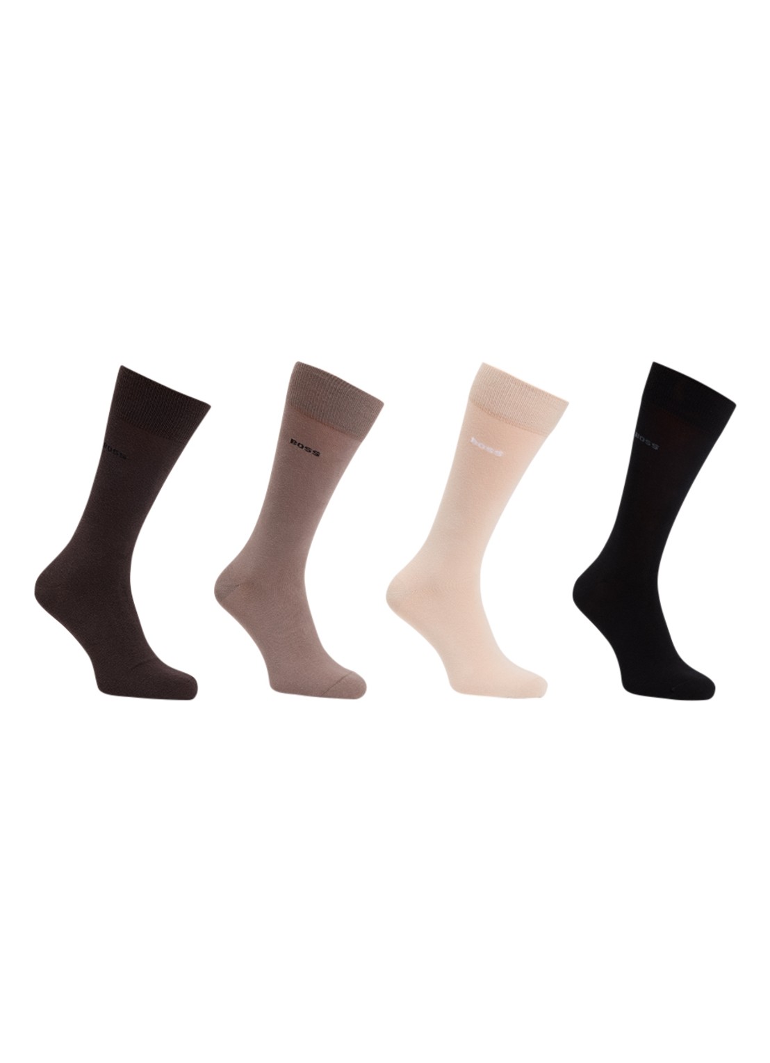 BOSS Sokken met logo in 5-pack  - voorkant 2 beige