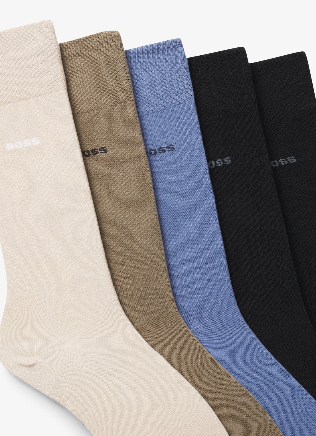 BOSS Sokken met logo in 5-pack  - detail diepzwart
