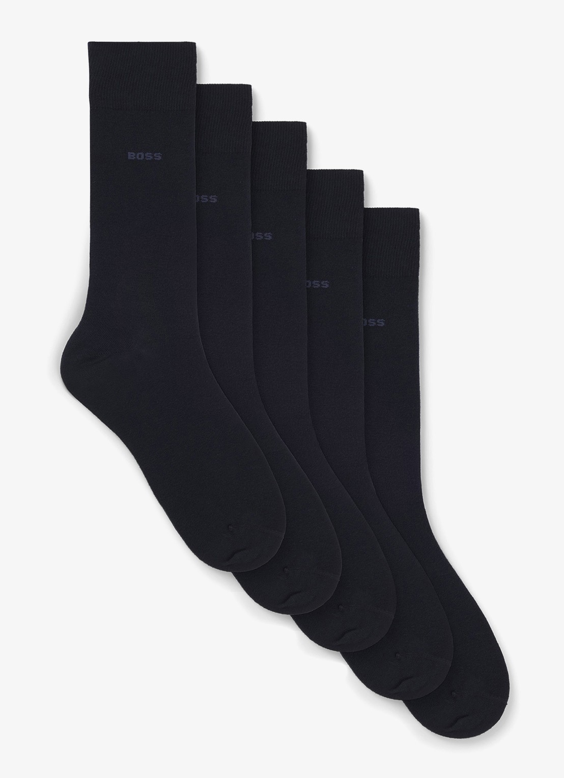BOSS Sokken met logo in 5-pack  - voorkant 2 dark blue-401 / blauw