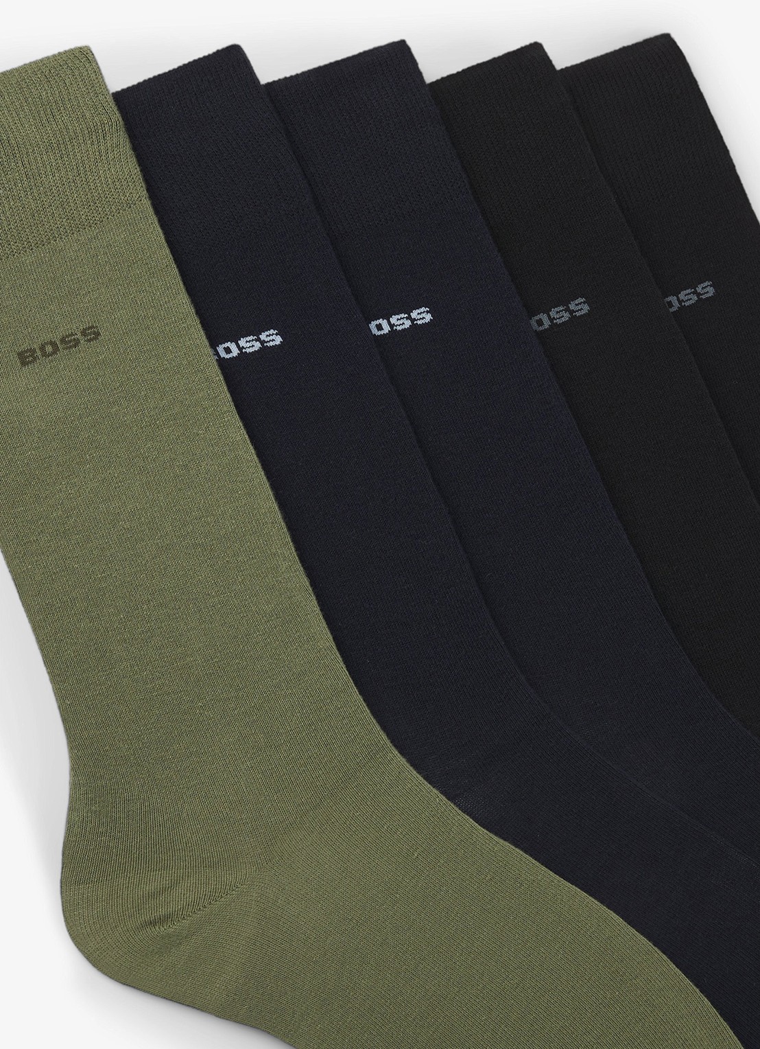BOSS Sokken met logo in 5-pack  - detail 3 donkergrijs