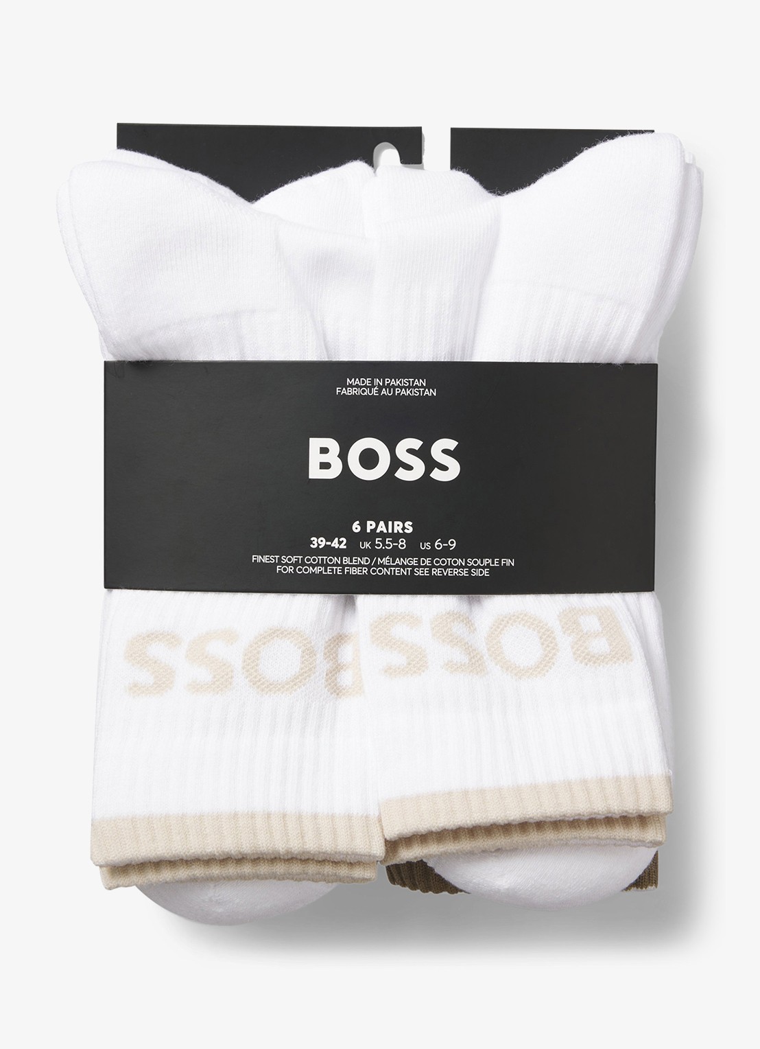 BOSS Sportsokken met logo in 6-pack - detail 3 gebroken wit