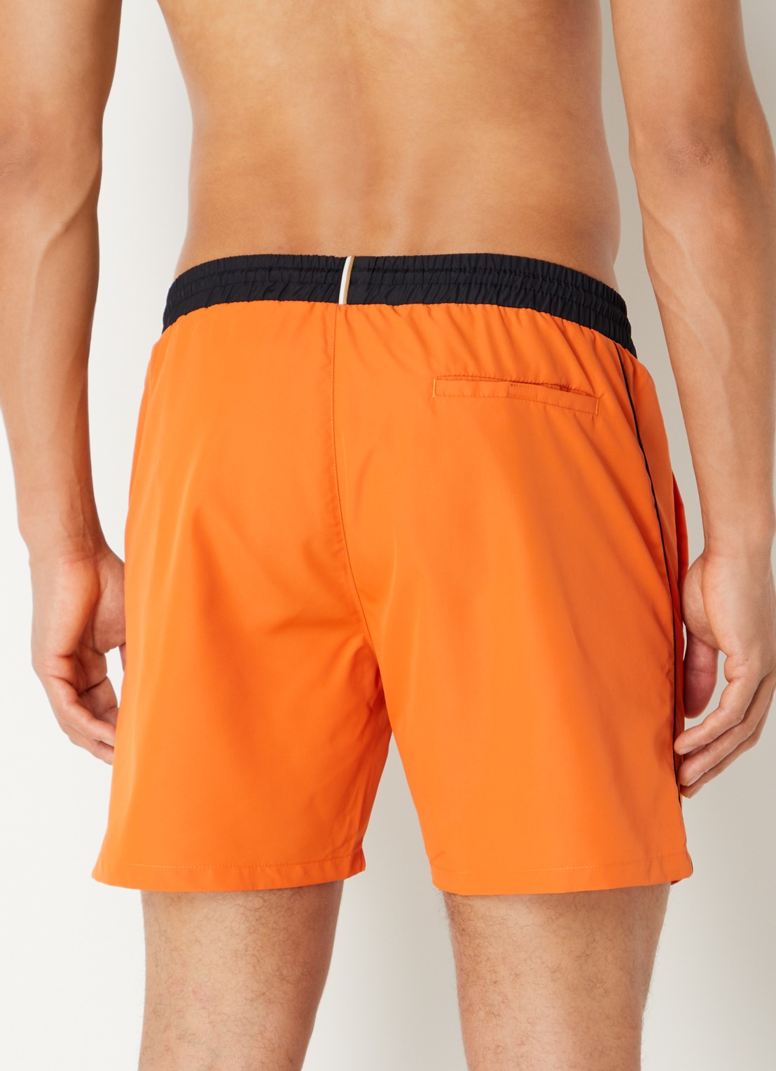 BOSS Starfish zwemshorts met logo en steekzakken - achterkant orange