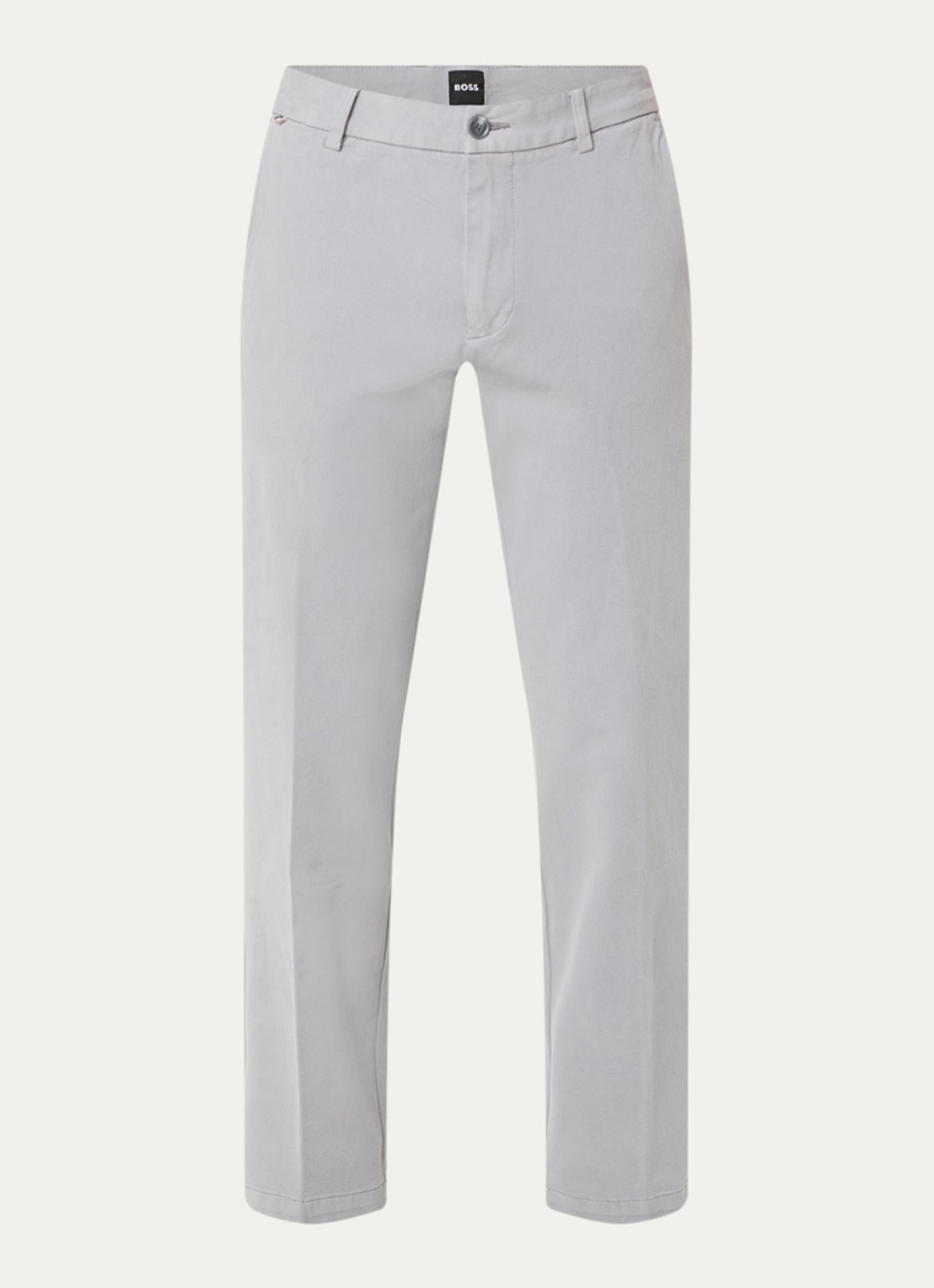 BOSS Straight fit chino met stretch - voorkant open grey-070 / grijs