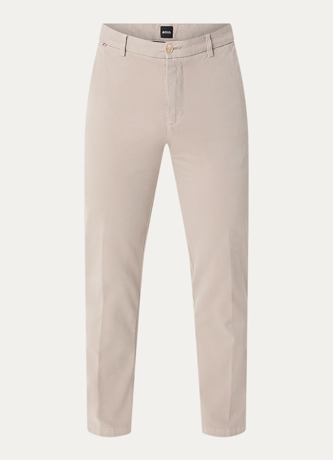 BOSS Straight fit chino met stretch - voorkant open beige-294 / beige