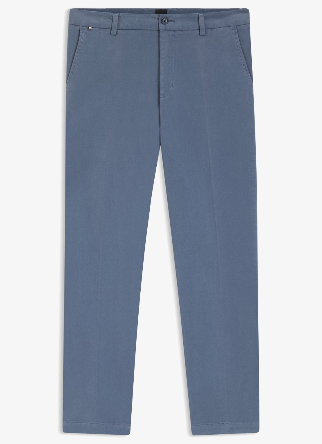 BOSS Straight fit chino met stretch - voorkant open blue-466 / blauw