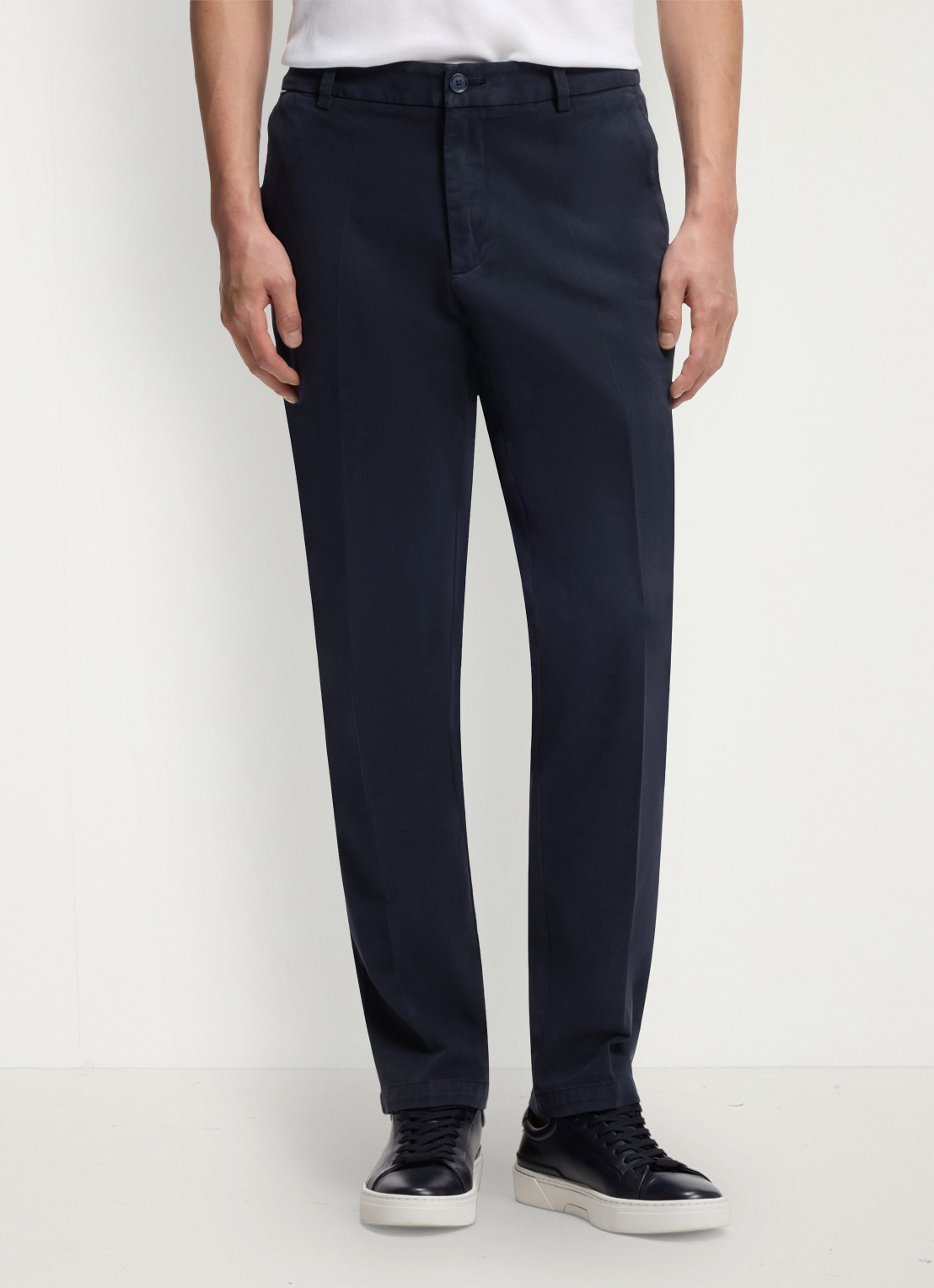 BOSS Straight fit chino met stretch - detail 2 dark blue-404 / blauw