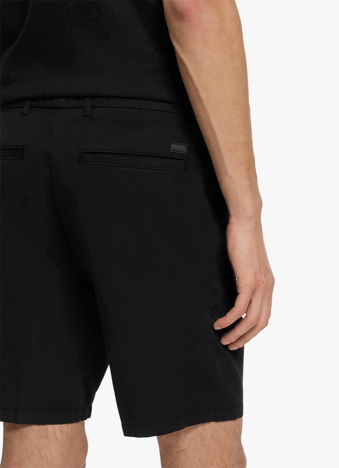 BOSS Straight fit korte broek met steekzakken - detail 5 zwart