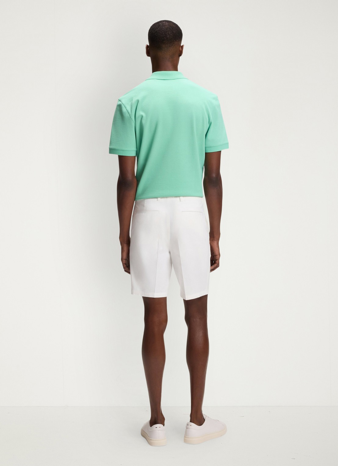 BOSS Straight fit korte broek met steekzakken - achterkant wit
