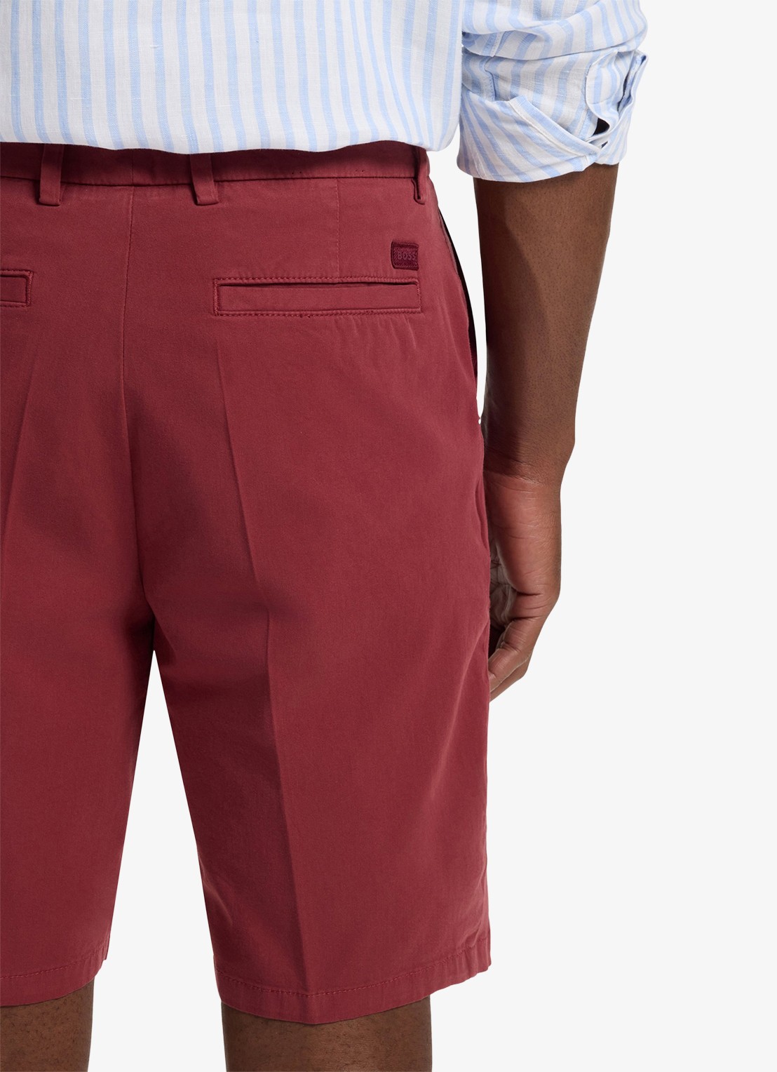 BOSS Straight fit korte broek met steekzakken - detail 3 rood