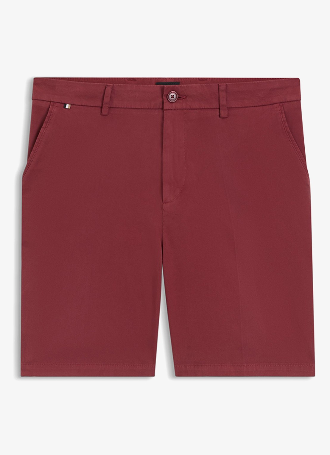 BOSS Straight fit korte broek met steekzakken - voorkant 5 rood