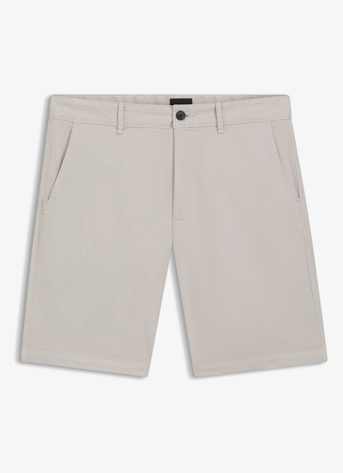 BOSS Straight fit korte chino met steekzakken - voorkant open grey-070 / grijs