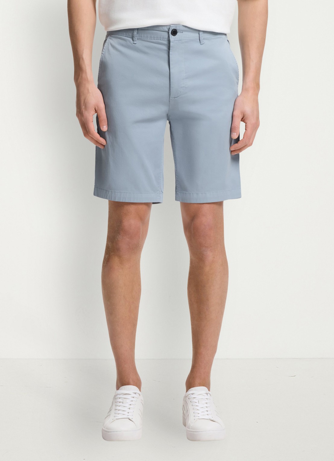 BOSS Straight fit korte chino met steekzakken - detail 3 light/pastel blue-458 / blauw