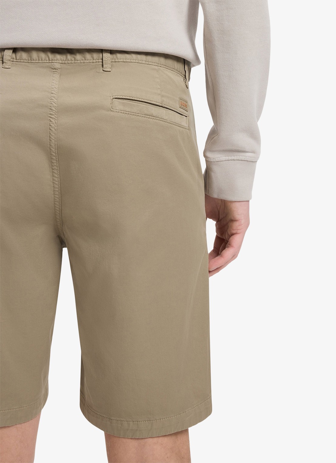 BOSS Straight fit korte chino met steekzakken - detail 2 light/pastel brown-239 / bruin