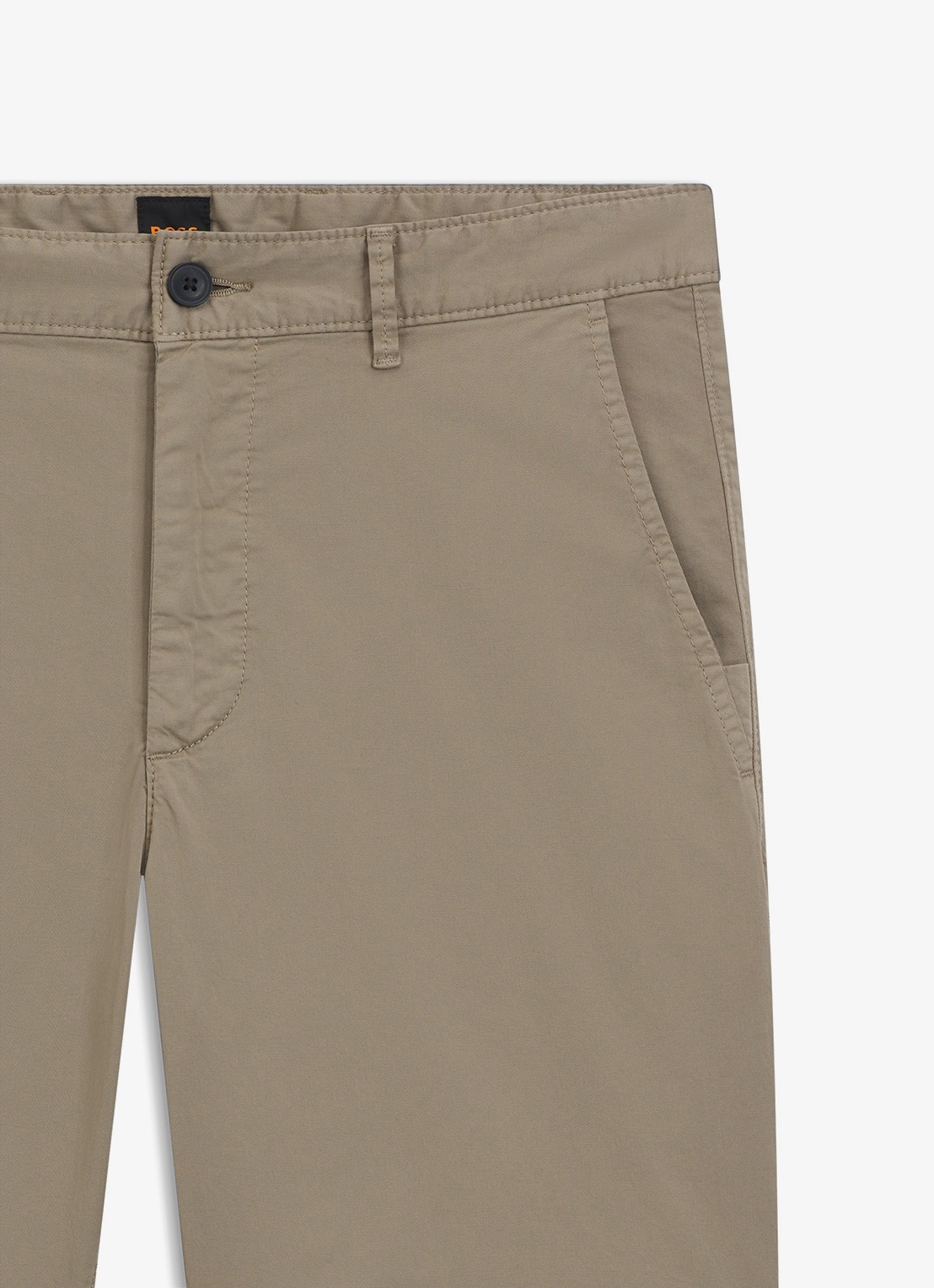 BOSS Straight fit korte chino met steekzakken - detail 3 light/pastel brown-239 / bruin
