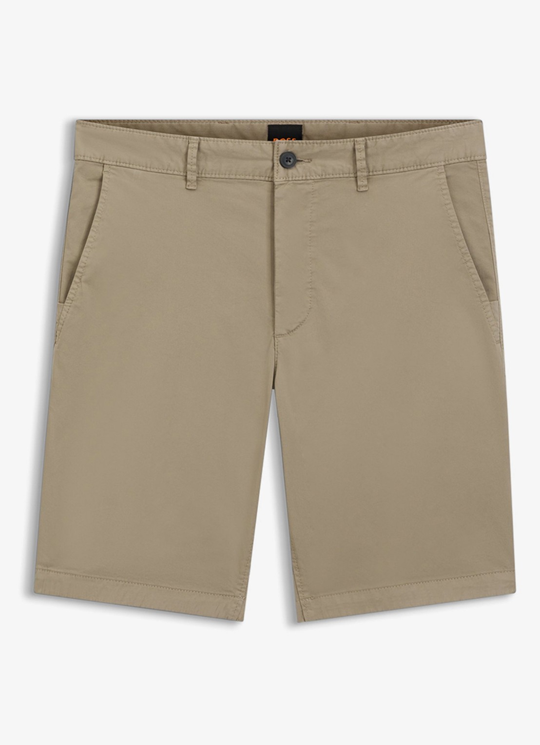 BOSS Straight fit korte chino met steekzakken - voorkant 5 light/pastel brown-239 / bruin