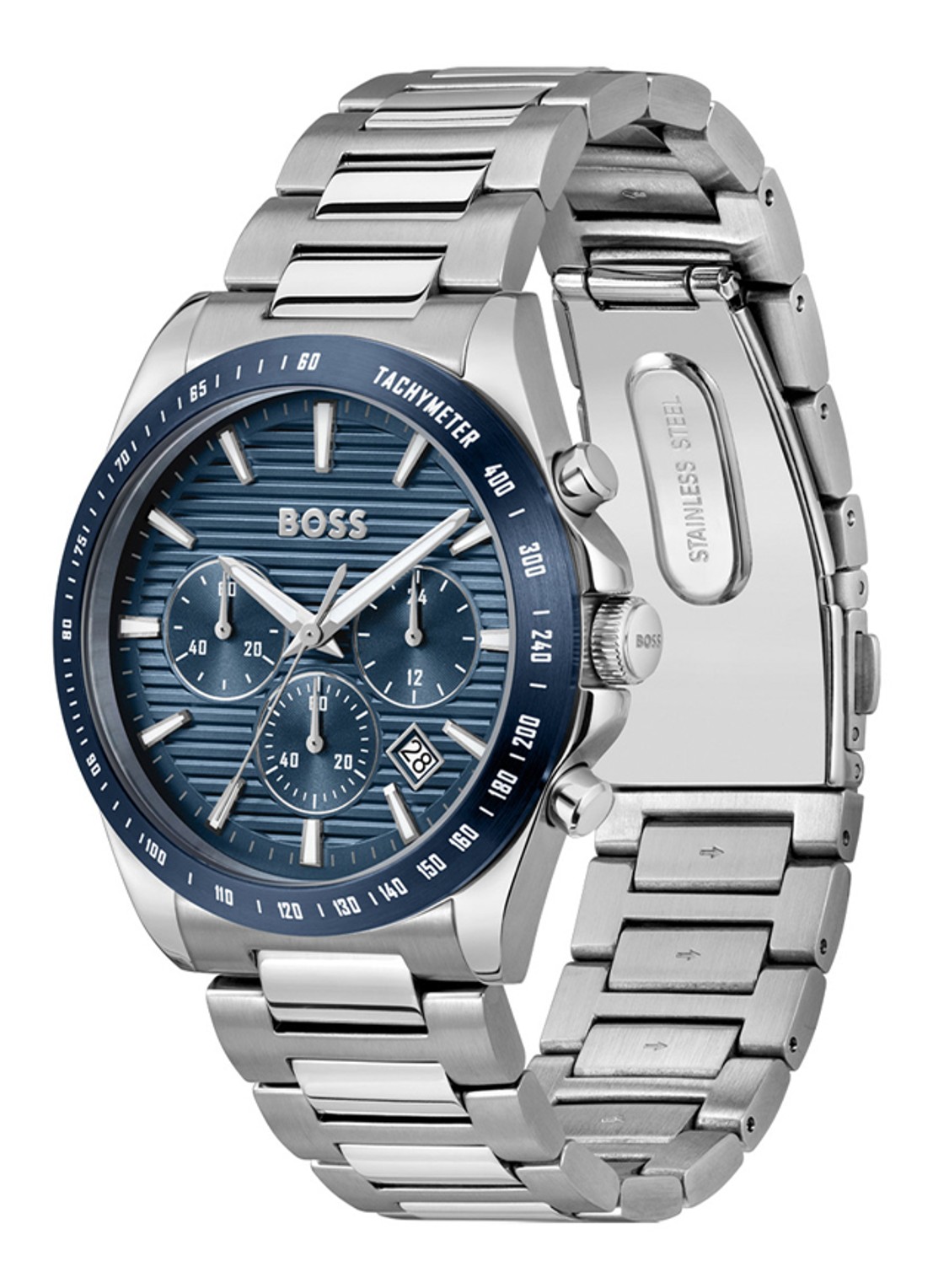 BOSS Strike Chrono horloge HB1514240  - detail zilver
