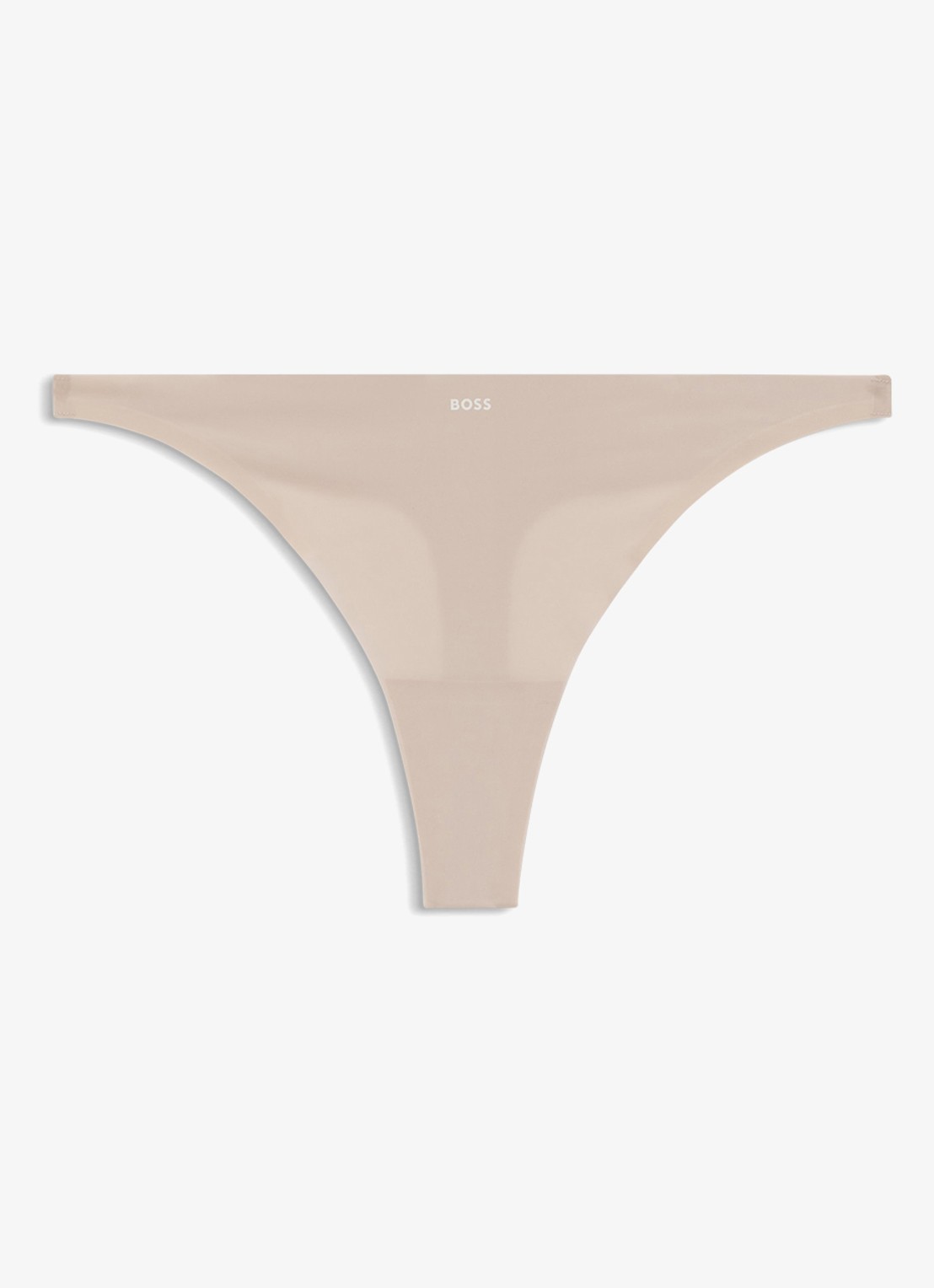 BOSS String met logo - voorkant beige