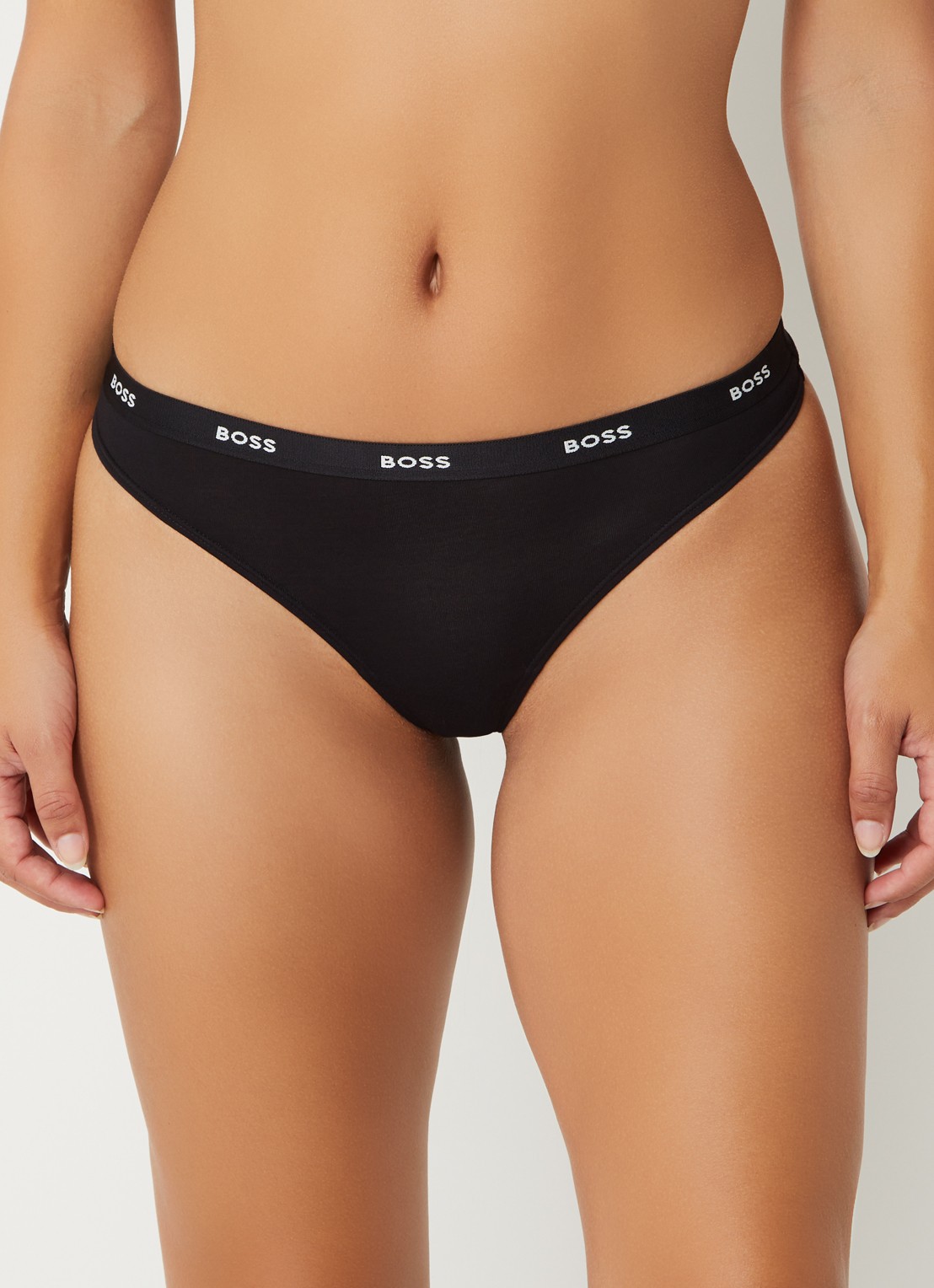 BOSS String met logoband - detail 2 zwart