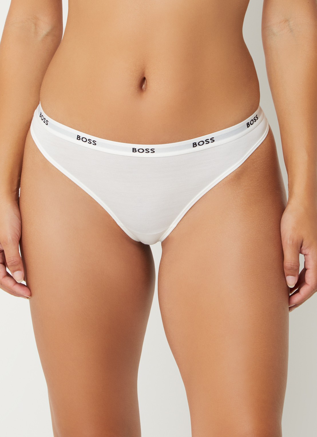 BOSS String met logoband - detail 3 wit