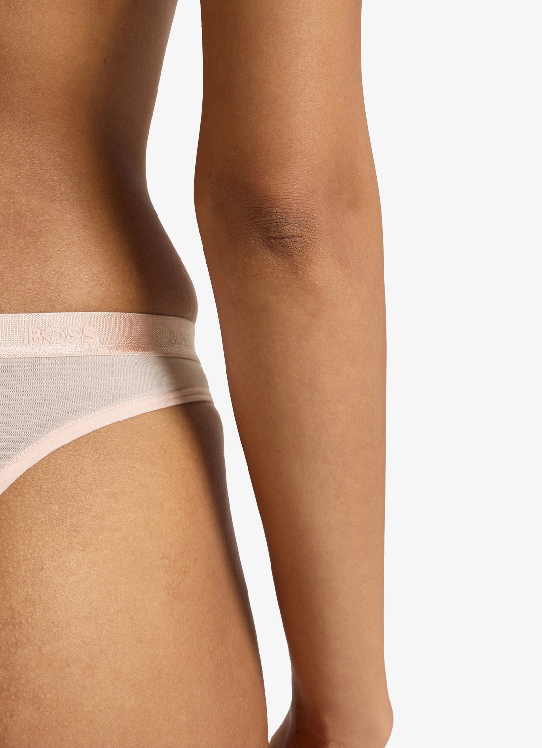 BOSS String met logoband - detail 4 lichtroze