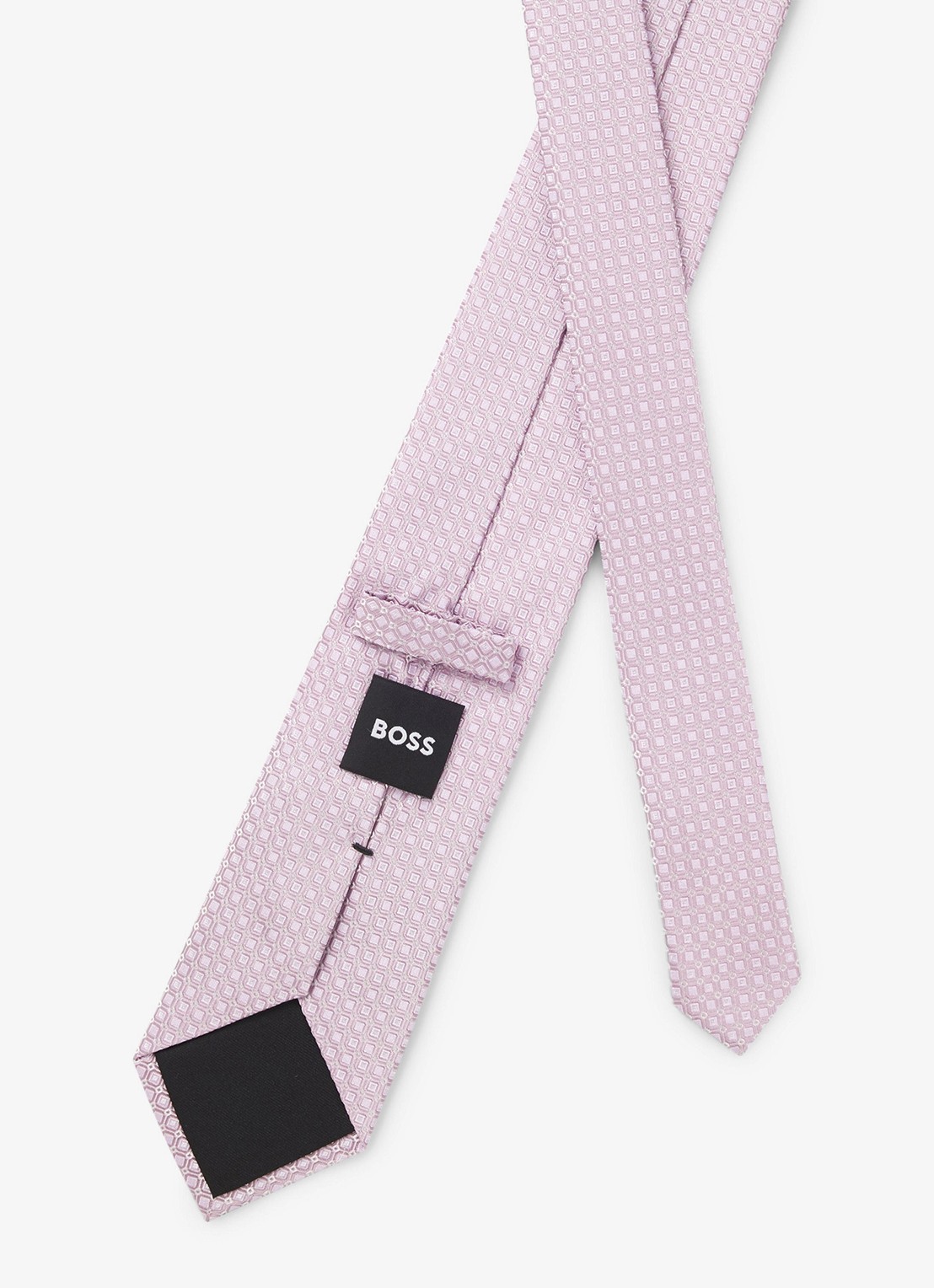 BOSS Stropdas in zijdeblend - detail 6 paars