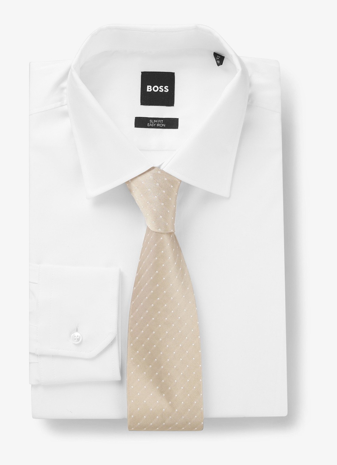 BOSS Stropdas van zijde  - detail 3 beige