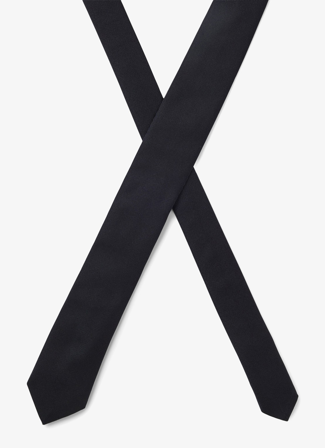 BOSS Stropdas van zijde - detail donkerblauw