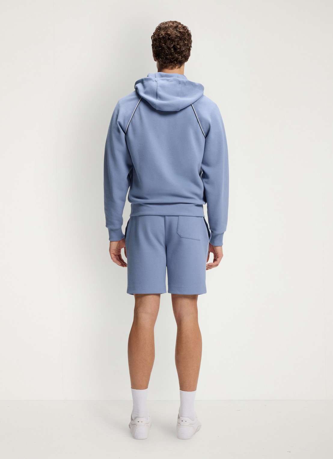 BOSS SW_Join Saggy sweatvest met logoborduring - achterkant light/pastel blue-459 / blauw