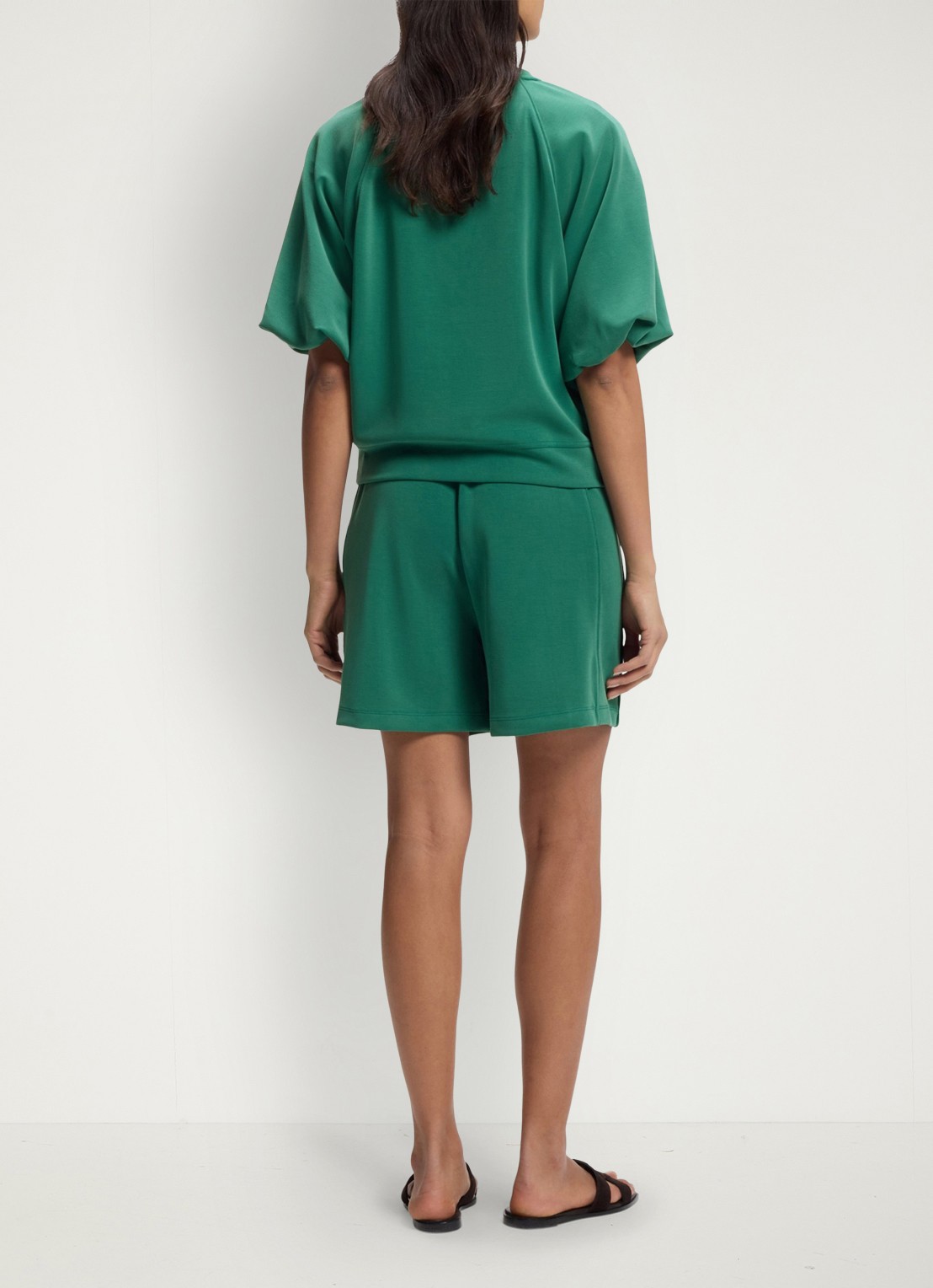 BOSS Sweater met ballonmouw - achterkant 3 dark green-302 / groen