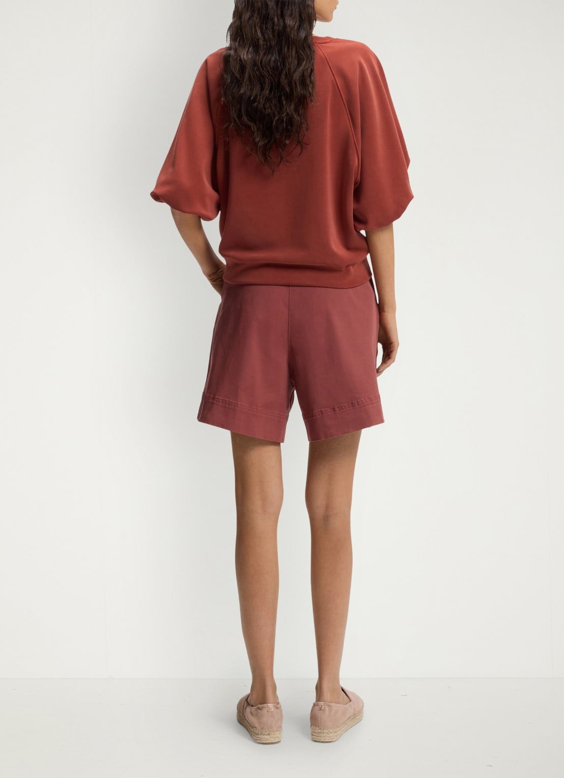 BOSS Sweater met ballonmouw - achterkant dark red-604 / rood