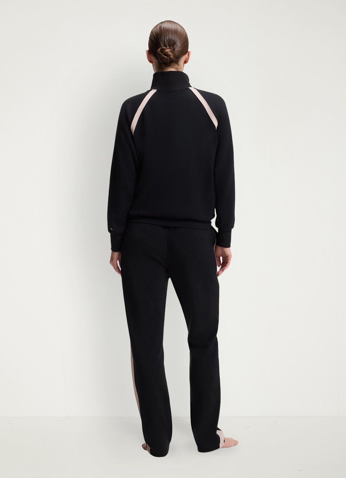 BOSS Sweater met halve rits - achterkant 4 zwart