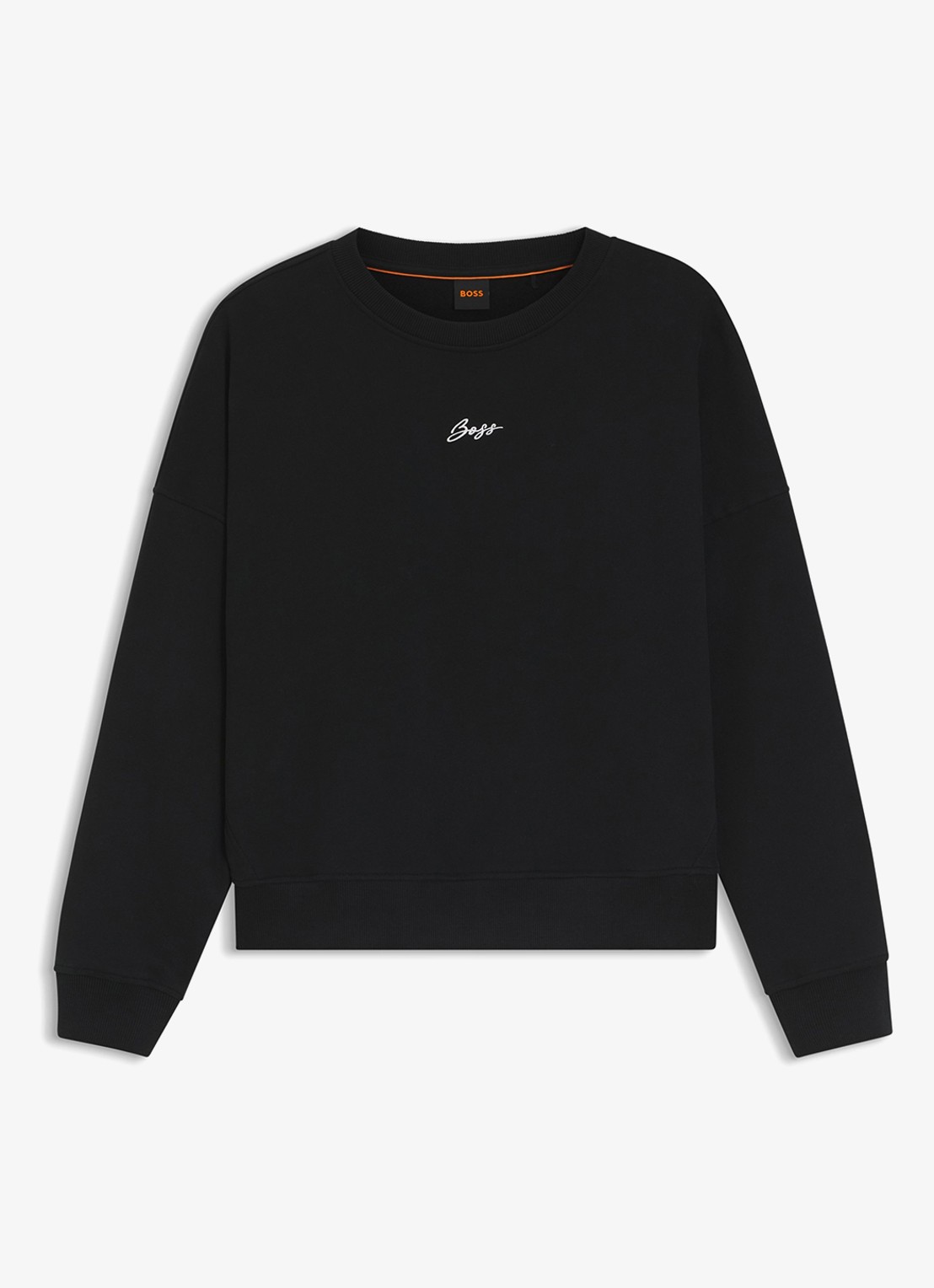 BOSS Sweater met logo - voorkant 3 zwart