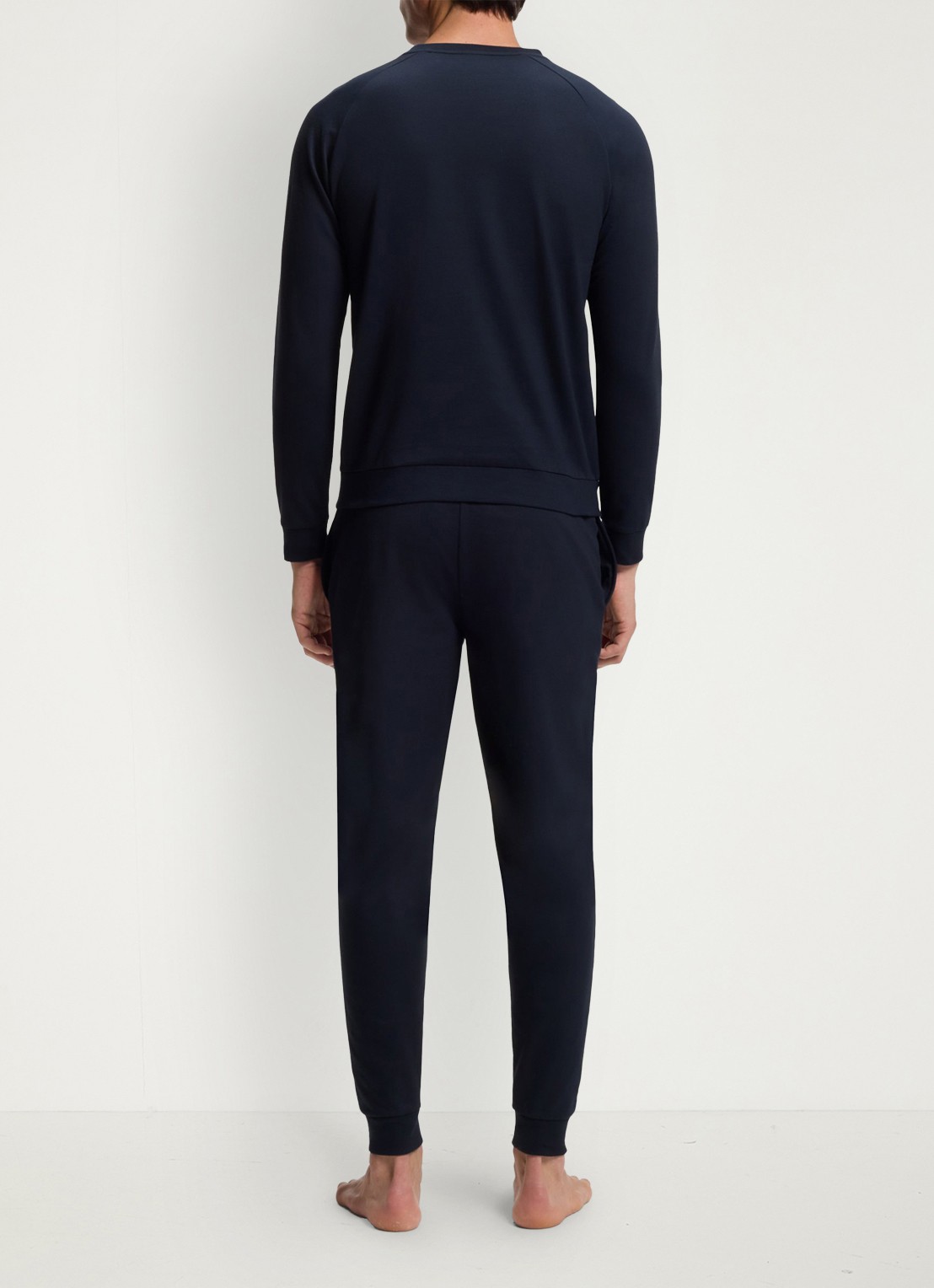 BOSS Sweater met logo - achterkant donkerblauw