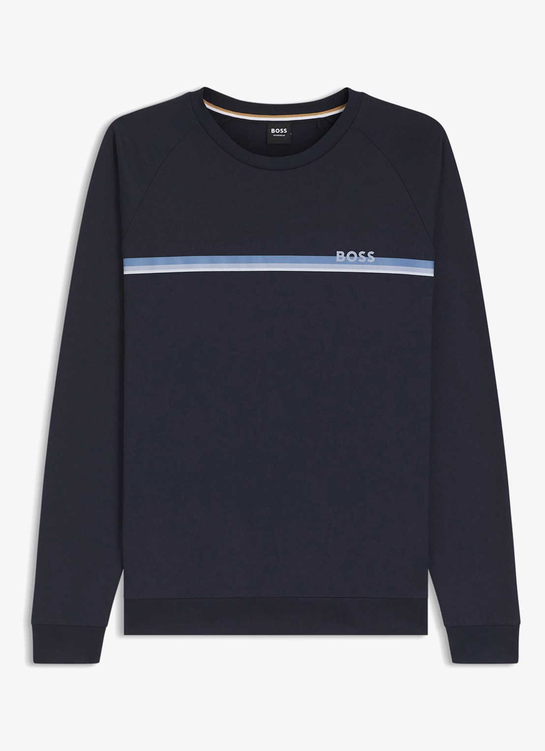 BOSS Sweater met logo - voorkant 4 donkerblauw