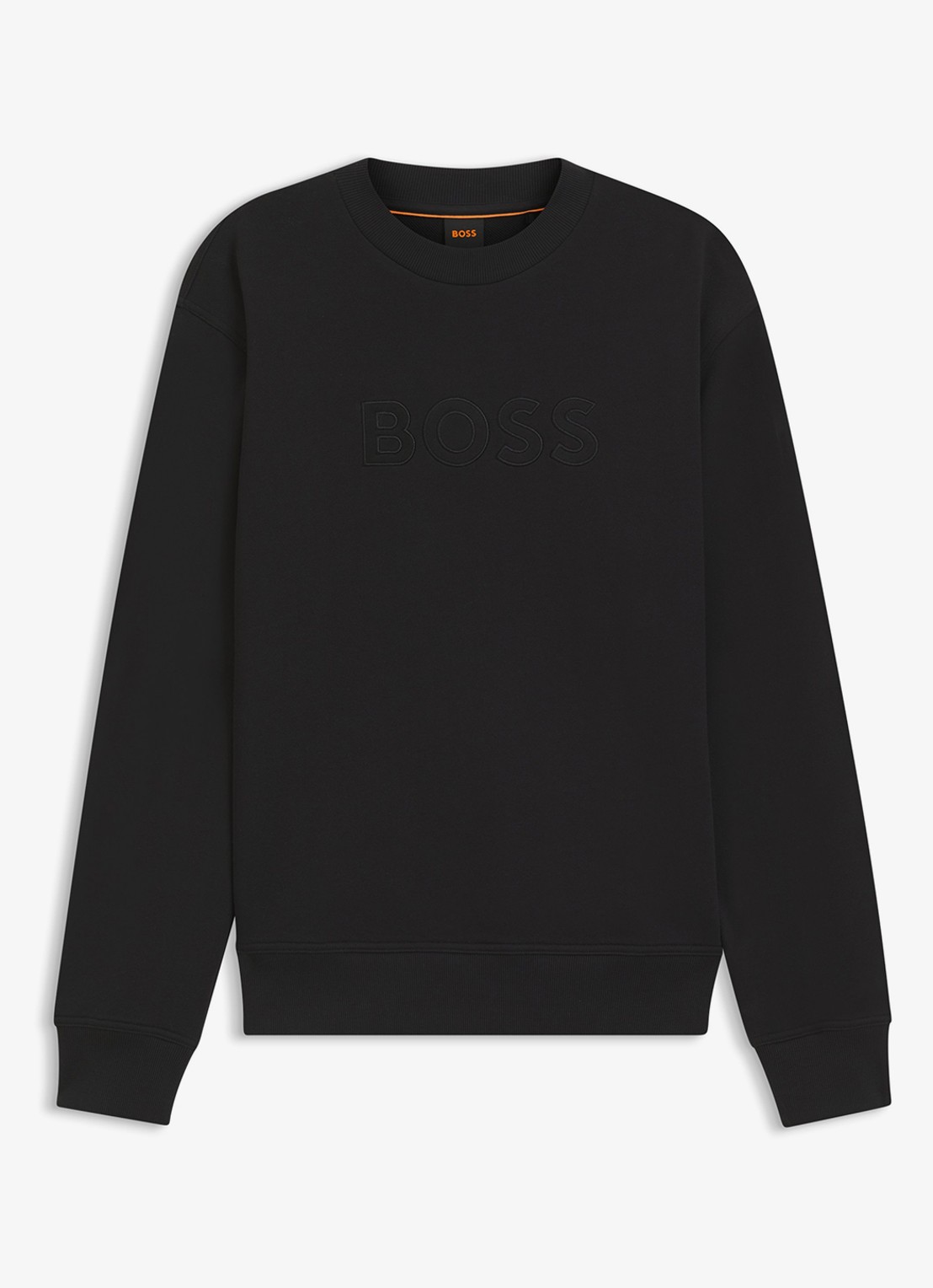 BOSS Sweater met logo - voorkant zwart