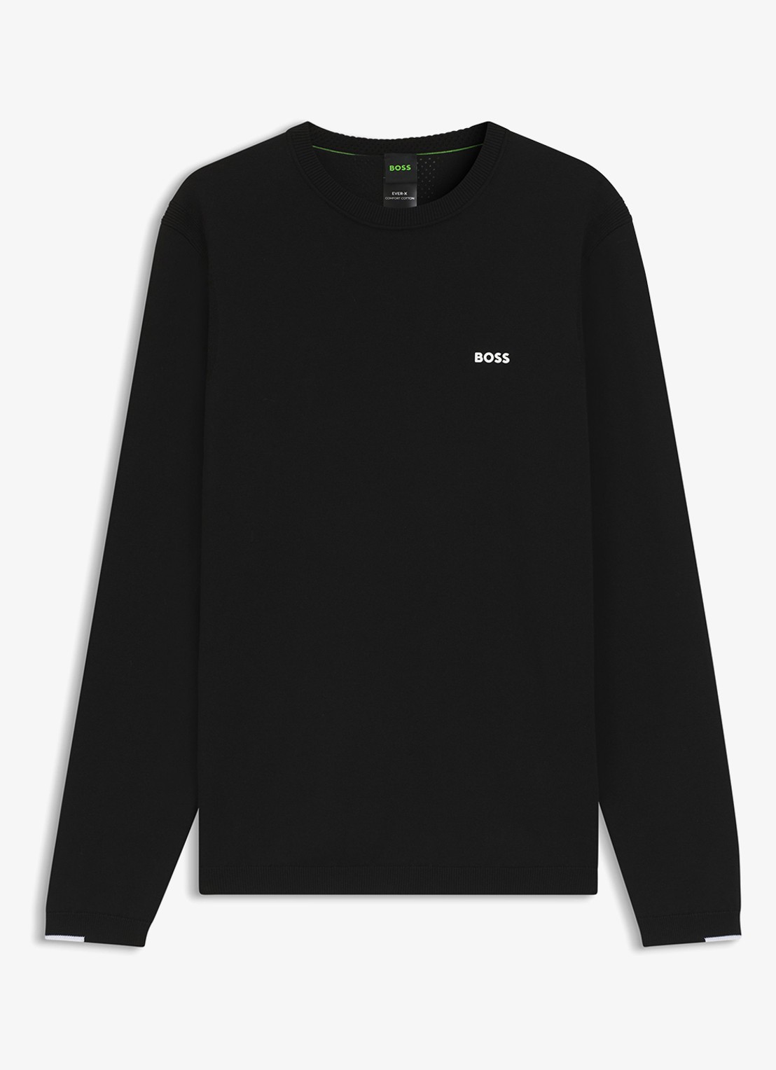 BOSS Sweater met logo - voorkant zwart