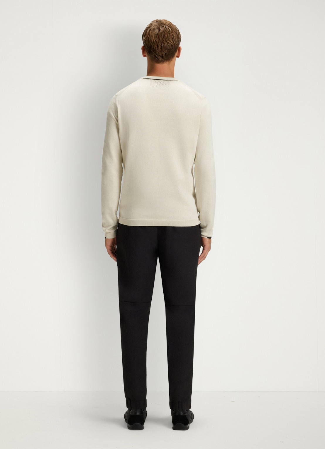 BOSS Sweater met logo - achterkant 5 gebroken wit