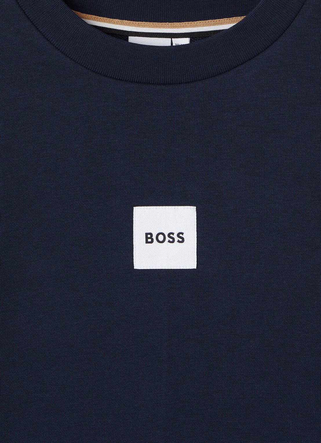 BOSS Sweater met logo - detail 3 donkerblauw