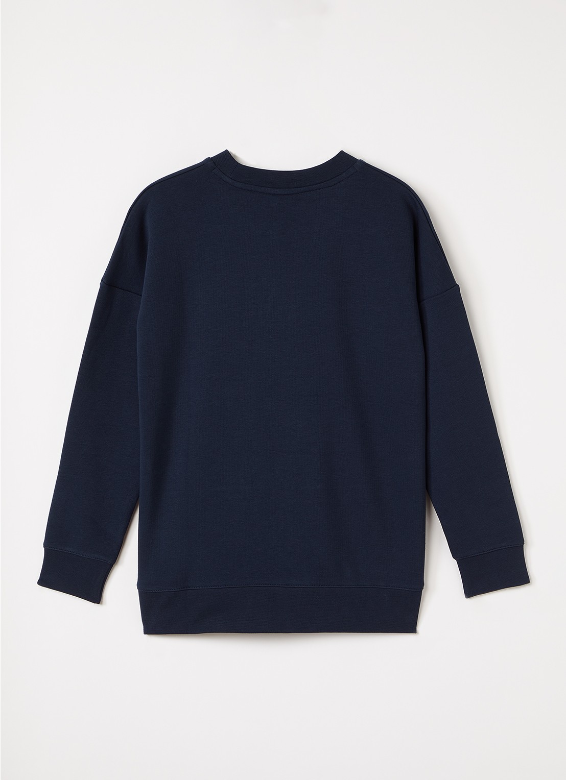 BOSS Sweater met logo - voorkant 2 donkerblauw