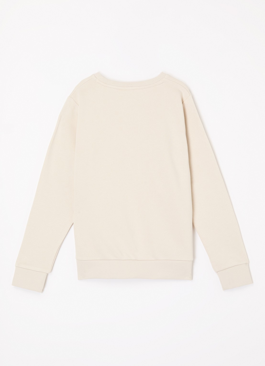 BOSS Sweater met logoprint - voorkant 2 beige